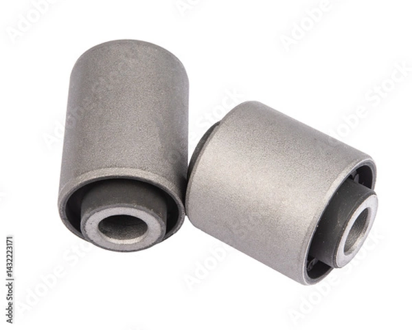 Fototapeta Set of car suspension silent blocks. Spare parts of the chassis of the car.