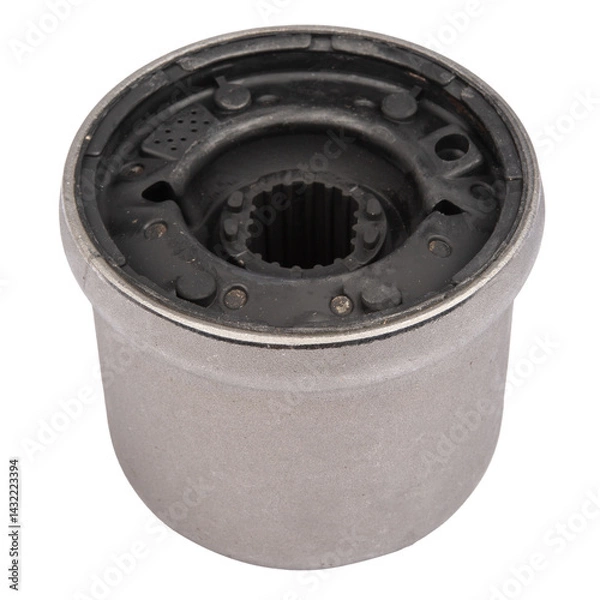 Fototapeta Set of car suspension silent blocks. Spare parts of the chassis of the car.