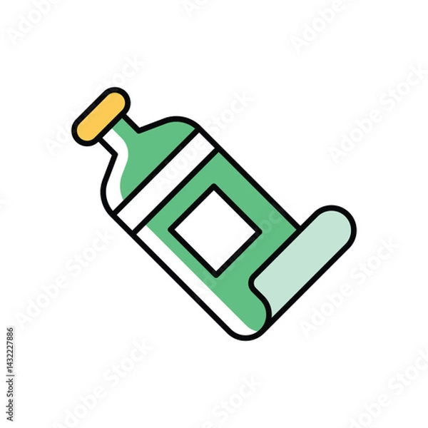 Fototapeta paint tube Icon vector stock illustration