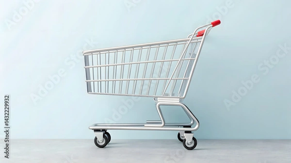 Fototapeta Shopping cart ecommerce vector symbol flat