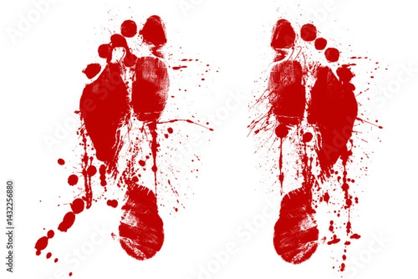 Obraz bloody footprint