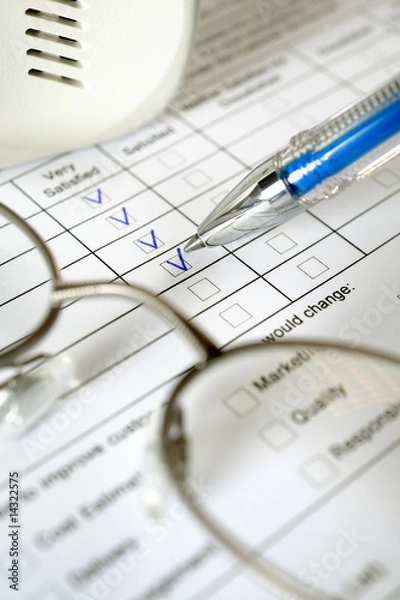 Obraz Customer service survey form