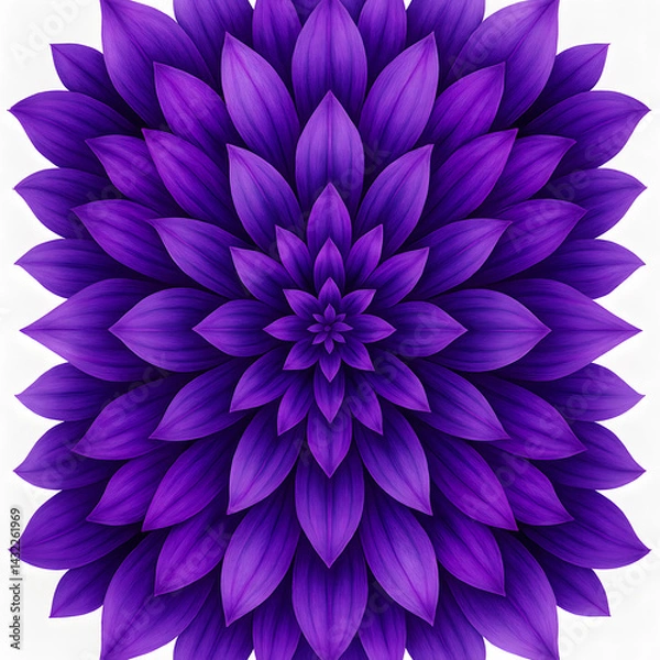 Fototapeta 紫の花の対称美

