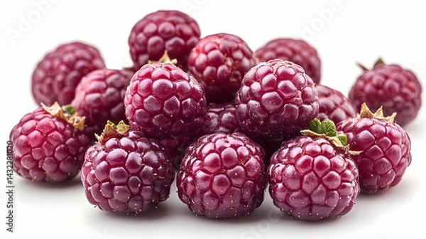 Obraz Close-up Cluster of Deep Purple Raspberries