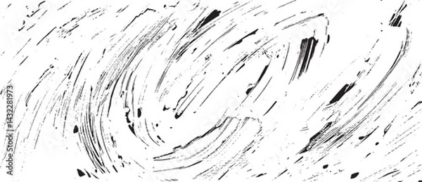 Obraz Vector brush sroke texture. Distressed uneven grunge background. Abstract distressed vector illustration. Overlay over any design to create interesting effect and depth. Black isolated on white. EPS10