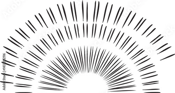 Obraz Circular starburst explosion texture. Distressed uneven grunge background. Abstract vector illustration. Overlay to create interesting effect and depth. Isolated on white background.