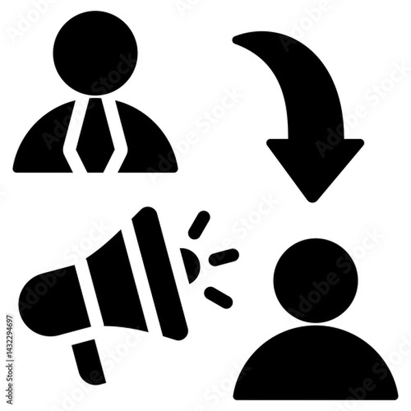 Fototapeta B2C Marketing Solid Black Icon