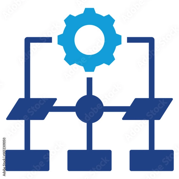 Fototapeta Process Mapping Dual Tone Icon