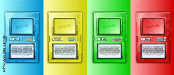 Obraz Layout de jogo de cartas infantil