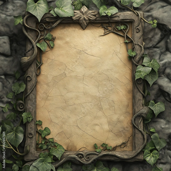 Fototapeta Stylized blank leaderboard for a fantasy game