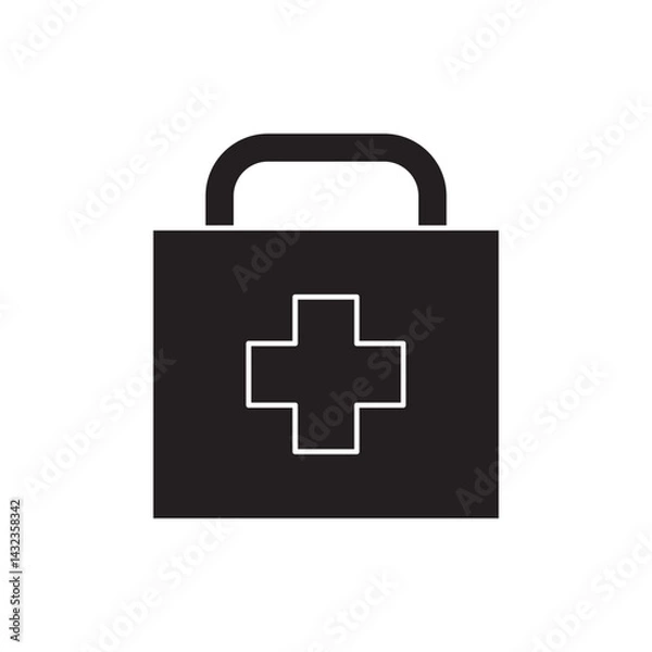 Obraz first aid kit glyph