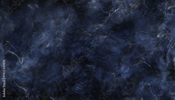 Obraz Deep blue, textured stone surface with swirling patterns
