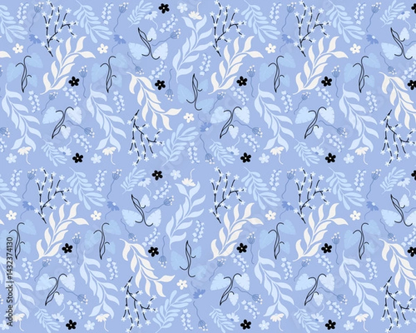 Fototapeta seamless bohemian flower design pastel color background vector illustration