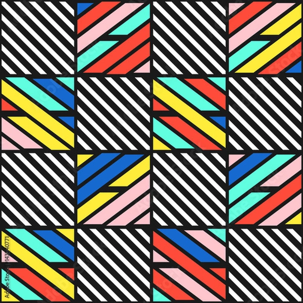 Fototapeta Kolorowy jasny, bezproblemowy wzór