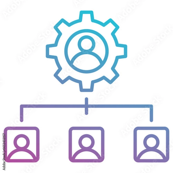 Fototapeta Organization structure icon