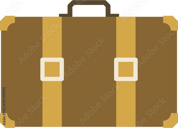 Obraz suitcase for carrying goods on long trips. cartoon style