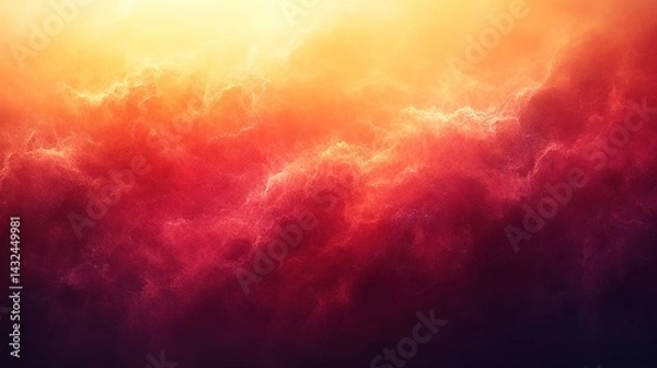 Fototapeta Abstract Fiery Nebula Gradient: Crimson to Golden Hues