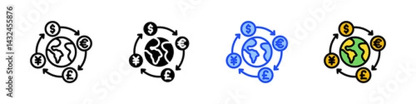 Fototapeta Exchange Icon Collection With Multiple Styles