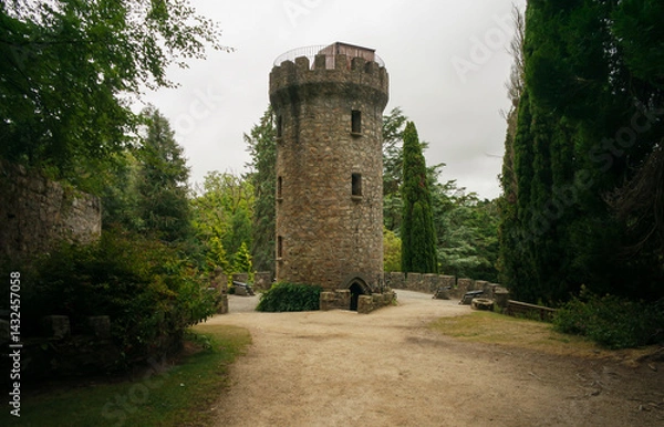 Obraz Pepperpot tower in Powerscourt, Co. Wicklow, Ireland. Ornamental fortification built in 1911 to commemorate the visit of the Prince of Wales.