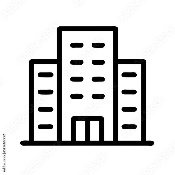Obraz Multi-Story Office Building Icon Design
