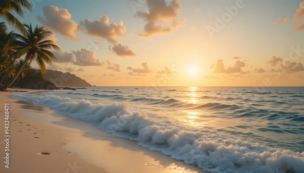 Obraz sunset on the beach