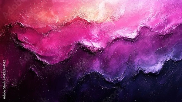 Fototapeta Abstract Pink and Purple Textured Landscape