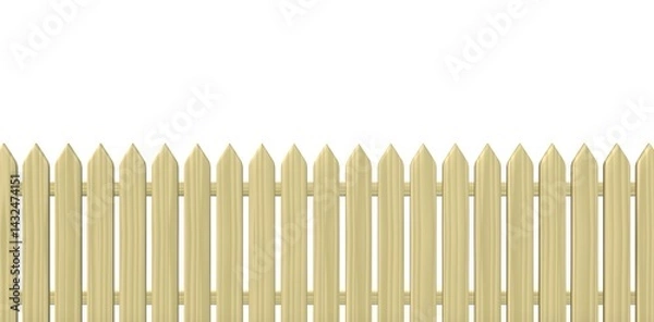 Obraz A wooden fence with a white background