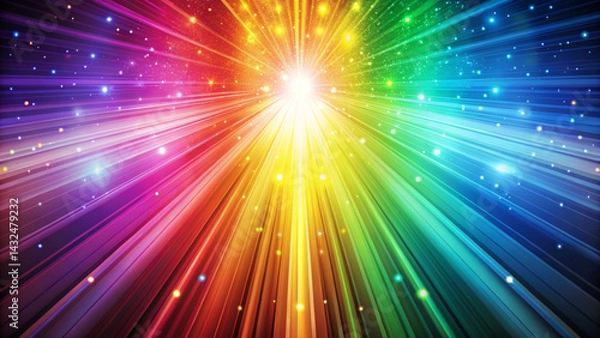 Obraz 幻想的な虹色の光線のイメージ