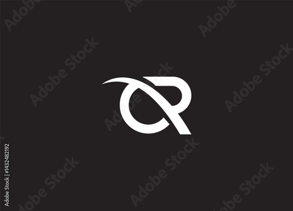 Obraz CR  creative logo design and initial logo 