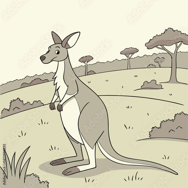 Obraz Kangaroo vector eps file