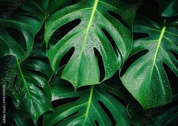 Fototapeta Green leaf background. Close-up of green leaf texture background. Natural background for design