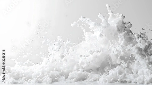 Obraz Abstract White Fluid Texture Resembling Ink Blending into Water