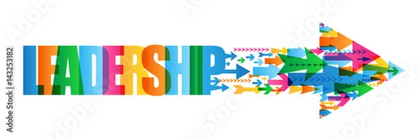 Obraz PRZYWÓDZTWO z ikoną strzałki