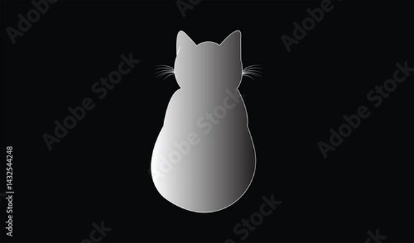 Obraz Cat emoji icon vector image.