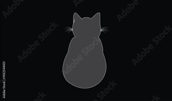 Obraz Cat emoji icon vector image.