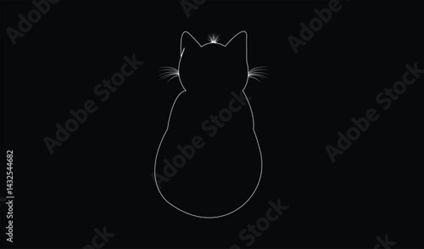 Obraz Cat emoji icon vector image.