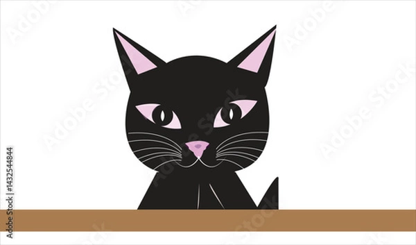 Obraz Cat emoji icon vector image.
