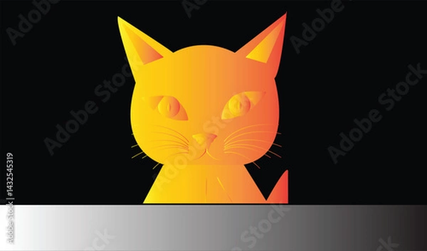Obraz Cat emoji icon vector image.