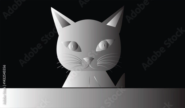 Obraz Cat emoji icon vector image.