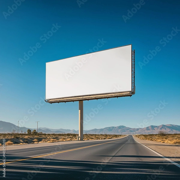 Obraz Large empty billboard on a highway
