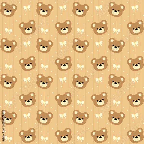 Fototapeta seamless pattern with bears