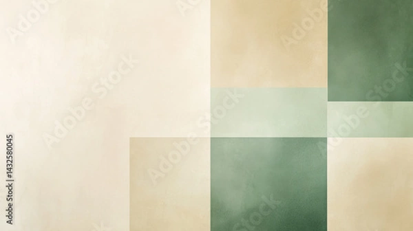 Obraz Artistic viewpoint soft color blocks in minimal abstract digital art gallery