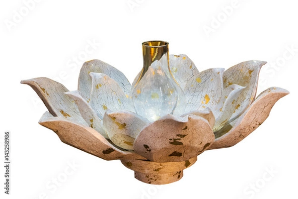 Obraz Lotus lantern isolated on white background