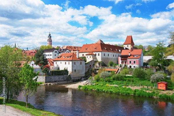 Fototapeta Castle and bend of Vltava River of Cesky Krumlov