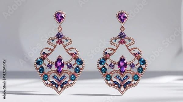 Fototapeta Earrings with new style and look