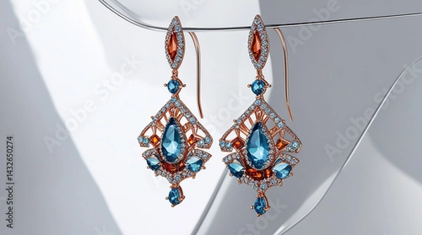 Fototapeta Earrings with new style and look