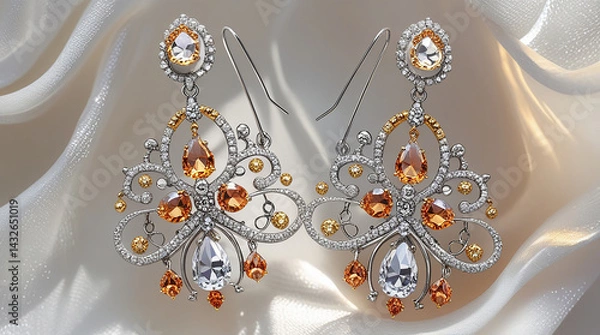 Fototapeta Earrings with new style and look