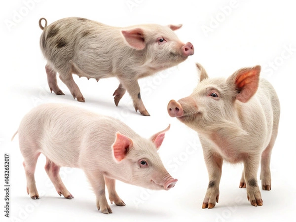 Fototapeta pig images with white background