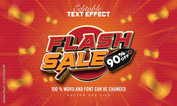 Obraz Flash Sale Editable Text Effect Premium Vector