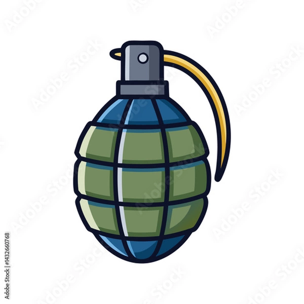 Fototapeta Grenade Vector Art – Explosive Device Design for Military Concepts